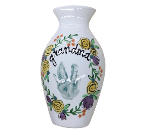 Glendale, CA Floral Handprint Vase