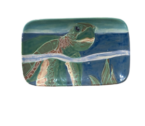Glendale, CA Swimming Turtle Plate