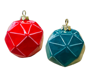 Glendale, CA Jewel Toned Faceted Ornament