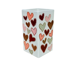 Glendale, CA Quilted Heart Vase